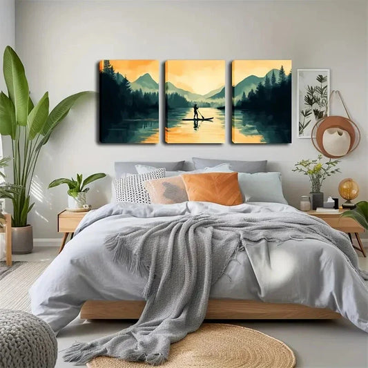 3pcs  Tree Lush Elegant Style Wall Art Set Canvas Framed 40x60cm - High Quality Print 100% Australian Made Wall Canvas Ready to Hang