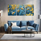 3pcs Summer Busy Honeybees Digital Metal Print Ready to Hang Art