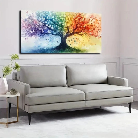 Modern Abstract Tree Branches Wall Art canvas office home room framed 120x60cm