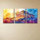 3pcs Ancient Greek Parthenon Architecture Metal Print Ready to Hang Art