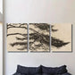 3pcs Travel photography, Chinese retro Metal Print Ready to Hang Art