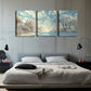 3pcs Winter Woods, White Snow Wall Art Set Canvas Framed 40x60cm - High Quality Print 100% Australian Made Wall Canvas Ready to Hang