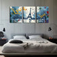 3pcs Triple Abstract Canvas Framed 40x60cm - High Quality Print 100% Australian Made Wall Canvas Ready to Hang