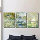 3pcs Spring River Bank & Willow Tree Scenes, Metal Print Ready to Hang Art