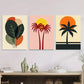 3pcs Tropical Palm Tree Modern Abstract Wall Art Set Canvas Framed 40x60cm - High Quality Print 100% Australian Made Wall Canvas Ready to Hang
