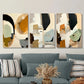 3pcs Modern Abstract Color Block Metal Print Ready to Hang Art