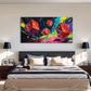 Modern Splash Vibrant Dice Wall Art Canvas Office Home Room Framed 120x60cm