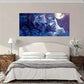 Moon Wolf Couple Wall Art Canvas Office Home Room Framed 120x60cm
