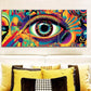 3pcs   Featuring Psychedelic Rainbow Eyes, Wall Art Set Canvas Framed 40x60cm - High Quality Print 100% Australian Made Wall Canvas Ready to Hang