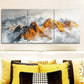 3pcs  Golden and Silvery Mountains  Metal Print Ready to Hang Art