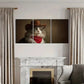 3pcs Western Cat Vintage Cowboy Hat & Red Bandana Metal Print Ready to Hang Art