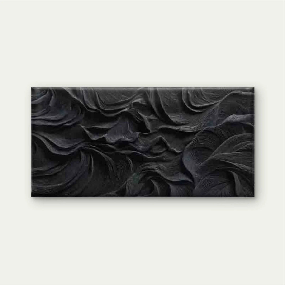 Vintage Wave, Monochrome Wall Art Canvas Office Home Room Framed 120x60cm