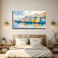 Watercolor Urban Decoration Wall Art Canvas Office Home Room Framed 120x60cm