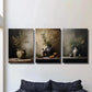 3pcs ,vintage still life art, vintage olive plant Metal Print Ready to Hang Art