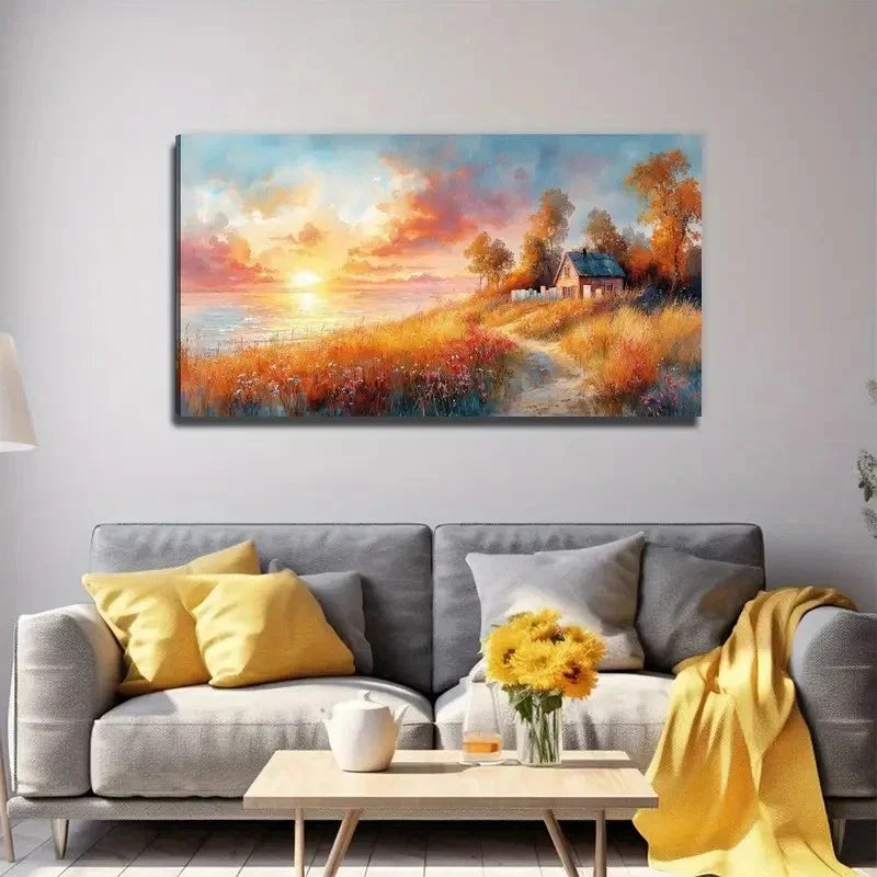 Beautiful Scenery Under The Sun Wall Art Canvas Office Home Room Framed 120x60cm