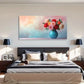 Modern Floral Bouquet Décor Wall Art Canvas Office Home Room Framed 120x60cm