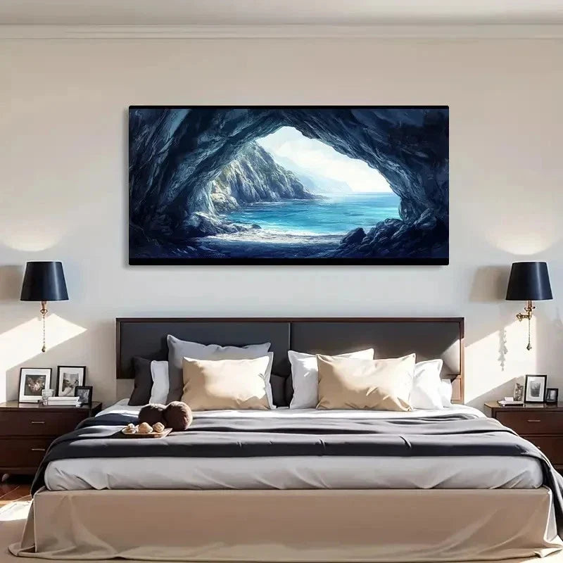 Vibrant Underwater Scene Ocean Wall Art Canvas Office Home Room Framed 120x60cm