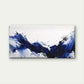Dynamic Modern Blue Ink Wall Art Canvas Office Home Room Framed 80x45cm