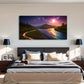 River & Mountain Scenery Dreamy Wall Art Canvas Office Home Room Framed 120x60cm