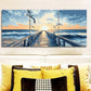 3pcs Seagulls Harbor Sunset Nature Scenery Metal Print Ready to Hang Art