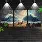 3pcs Ancient Beautiful Sea Division with People   Wall Art Set Canvas Framed 40x60cm - High Quality Print 100% Australian Made Wall Canvas Ready to Hang