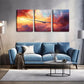 3pcs  Flying Machine In The Sky Wall Art Set Canvas Framed 40x60cm - High Quality Print 100% Australian Made Wall Canvas Ready to Hang