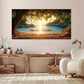 Beach Swing Gold Sunset wall canvas office home room framed 120x60cm