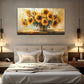 Sunflower Flower Arrangement Wall Art Canvas Office Home Room Framed 120x60cm