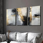3pcs Golden Black Textured Abstract Wall Art Set Canvas Framed 40x60cm - High Quality Print 100% Australian Made Wall Canvas Ready to Hang