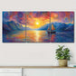 3pcs Boat Navigating On The River Perfect Wall Art Set Canvas Framed 40x60cm - High Quality Print 100% Australian Made Wall Canvas Ready to Hang