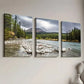 3pcs Modern Natural Forest Mountain Landscape Wall Art Set Canvas Framed 40x60cm - High Quality Print 100% Australian Made Wall Canvas Ready to Hang