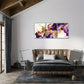 3pcs Purple and Golden Abstract Art Decoration Metal Print Ready to Hang Art