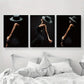 3pcs Modern Women in Hats Metal Print Ready to Hang Art