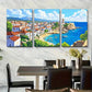 3pcs Rhodes Greece Cityscape Unique Metal Print Ready to Hang Art