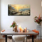 The Sun Near The Horizon Fields Wall Art Canvas Office Home Room Framed 120x60cm