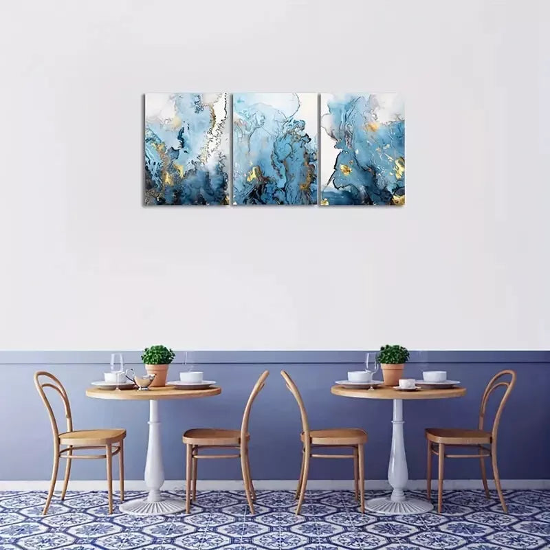 3pcs Abstract Marbling Canvas Framed 40x60cm - High Quality Print 100% Australian Made Wall Canvas Ready to Hang