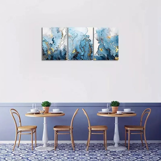 3pcs Abstract Marbling Canvas Framed 40x60cm - High Quality Print 100% Australian Made Wall Canvas Ready to Hang