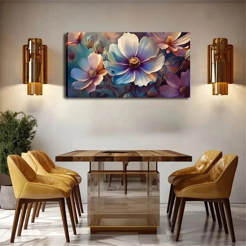 Realistic Delicate Petal Detail Wall Art Canvas Office Home Room Framed 120x60cm