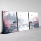 3pcs Traditional Chinese Landscape with Pagoda Wall Art Set Canvas Framed 40x60cm - High Quality Print 100% Australian Made Wall Canvas Ready to Hang