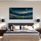 Modern Farmhouse Floral River Wall Art Canvas Office Home Room Framed 120x60cm