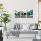3pcs Sunset Forest Trees & Mountains Metal Print Ready to Hang Art