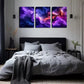 3pcs Abstract Starry Night Colorful Wall Art Set Canvas Framed 40x60cm - High Quality Print 100% Australian Made Wall Canvas Ready to Hang