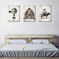 3pcs Farm Animal Barn Windmill Metal Print Ready to Hang Art