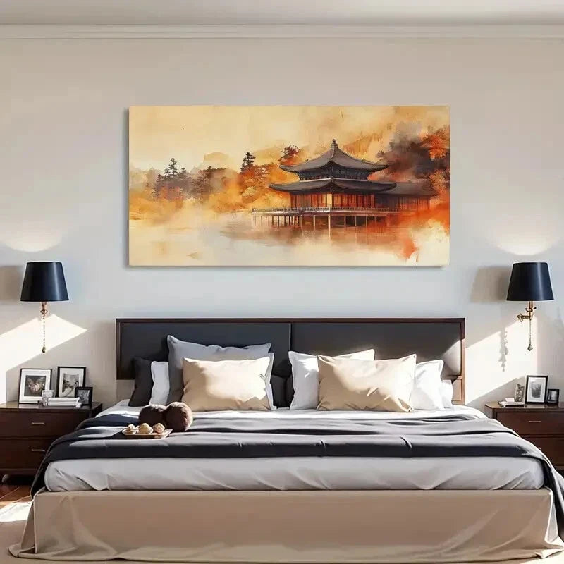 Eastern Architecture Wall Art Canvas Office Home Room Framed 120x60cm