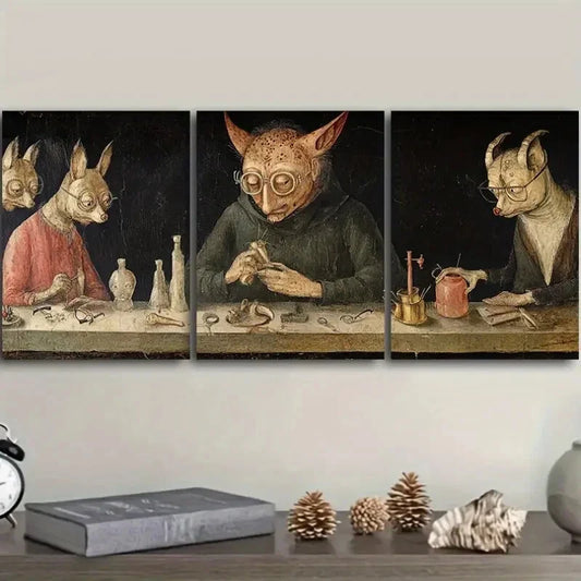 3pcs  In the Creative Studio Classic Modern Metal Print Ready to Hang Art