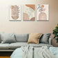 3pcs Neutral Abstract Geometric Metal Print Ready to Hang Art