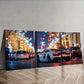 3pcs Sports cars in the city Wall Art Set Canvas Framed 40x60cm - High Quality Print 100% Australian Made Wall Canvas Ready to Hang
