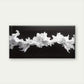 Black & White Abstract Waves Wall Art Canvas Office Home Room Framed 80x45cm
