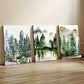 3pcs Mountain Forest Scenery Tranquil River Wall Art Set Canvas Framed 40x60cm - High Quality Print 100% Australian Made Wall Canvas Ready to Hang