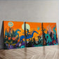 3pcs Messy character Wall Art Set Canvas Framed 40x60cm - High Quality Print 100% Australian Made Wall Canvas Ready to Hang
